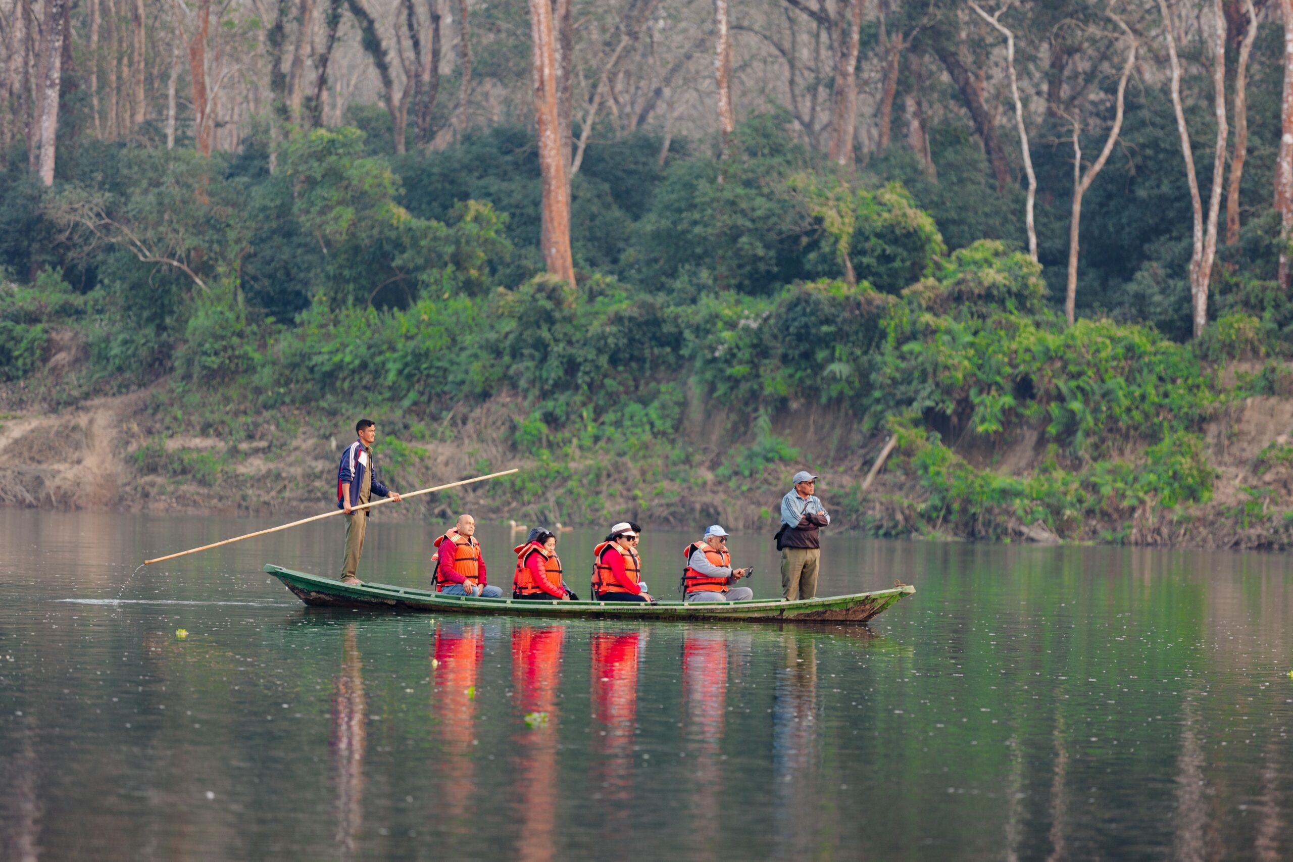 Chitwan National Park through Canoeing at Rapti River